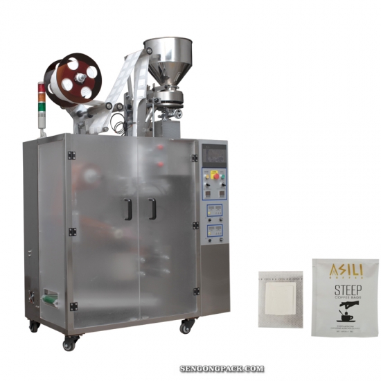 Máquina de embalagem de saco gotejador para Canephora/Robusta Caffee com envelope externo